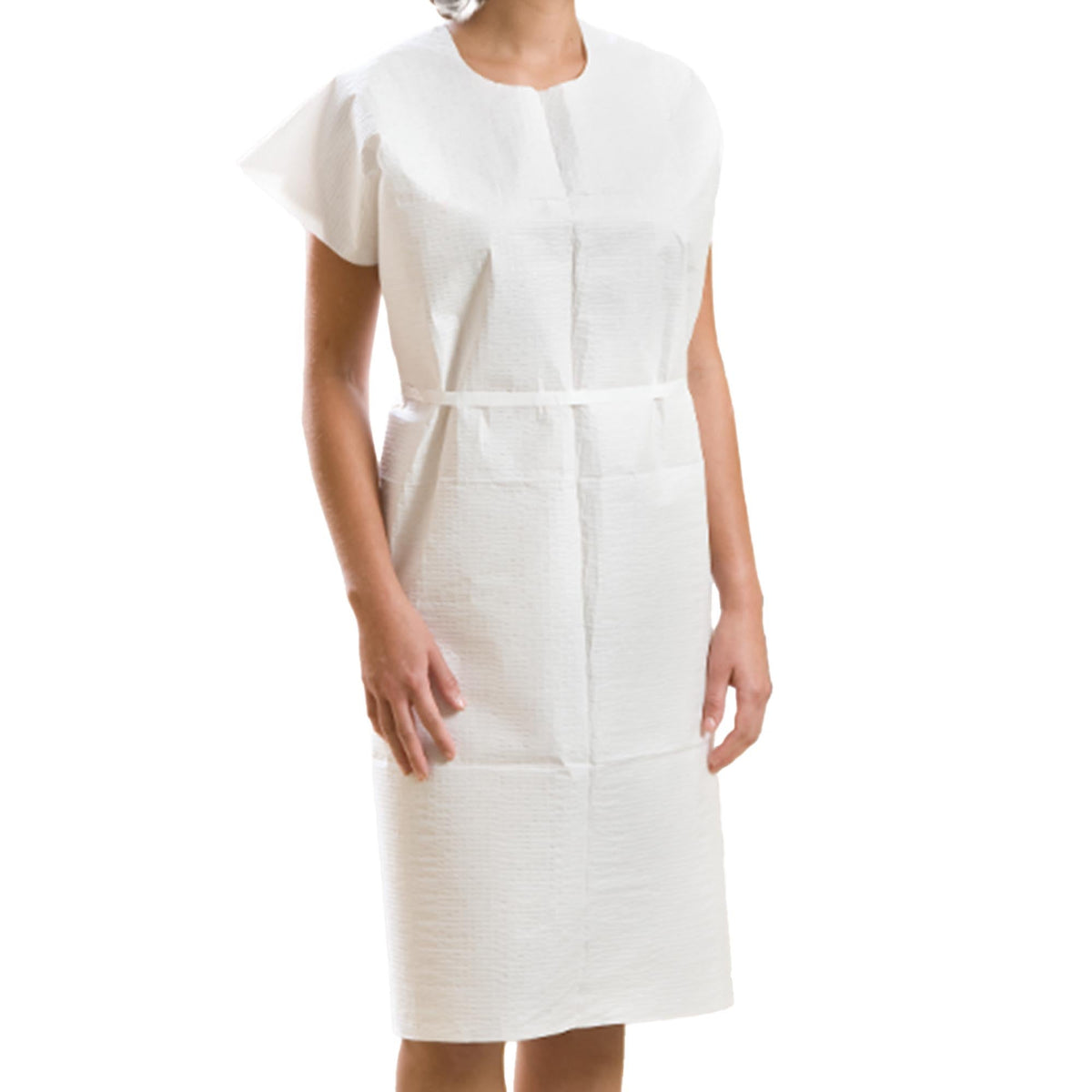 Graham Medical Patient Exam Gown, Medium/Large, White, 50/CS