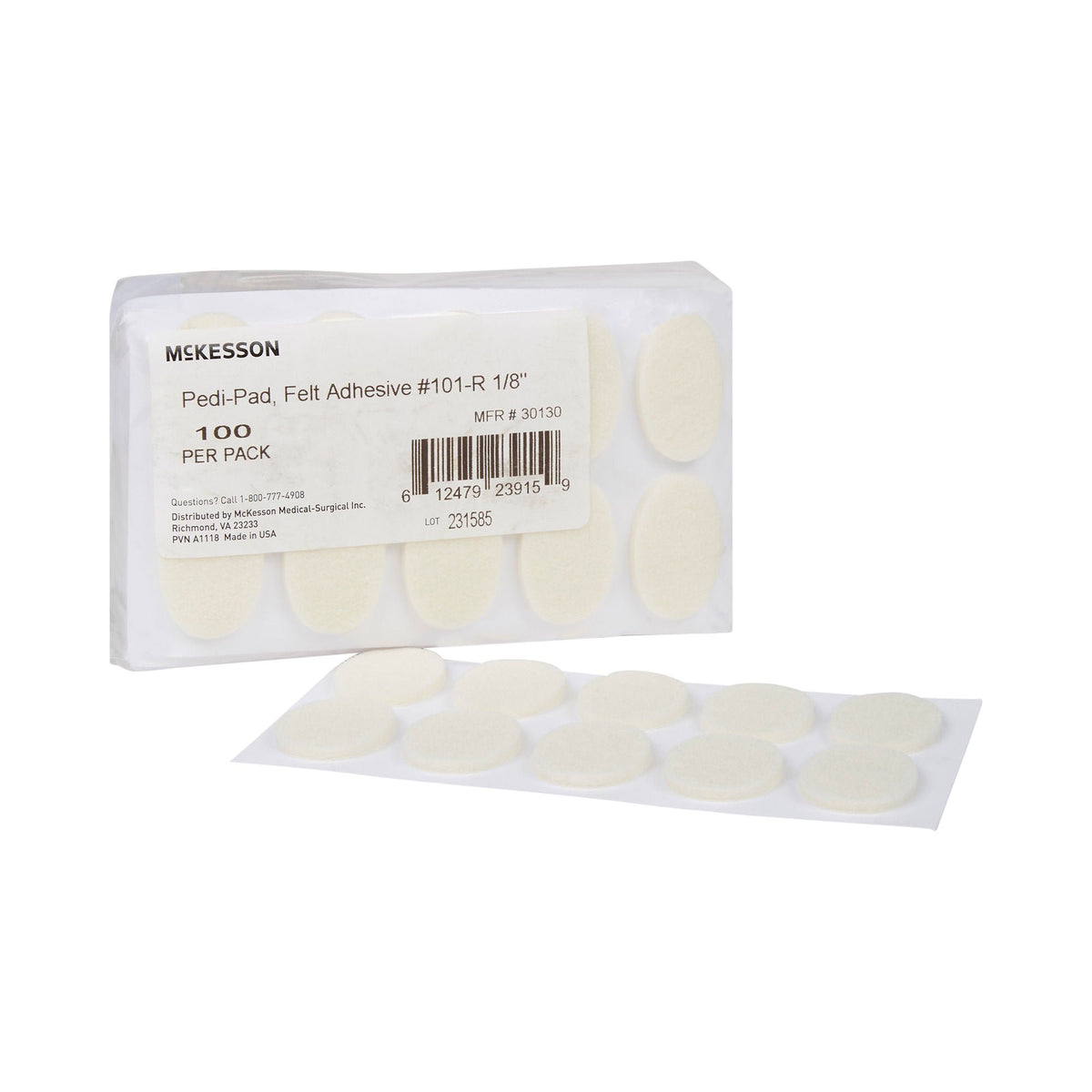 Mckesson Pedi-Pad Protective Pad, Size 101 – Regular, 2000/Cs