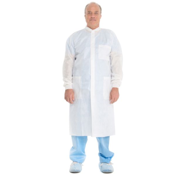 Halyard Basic Lab Coat Coat Lab Basic Plus Blu Sm25/Cs