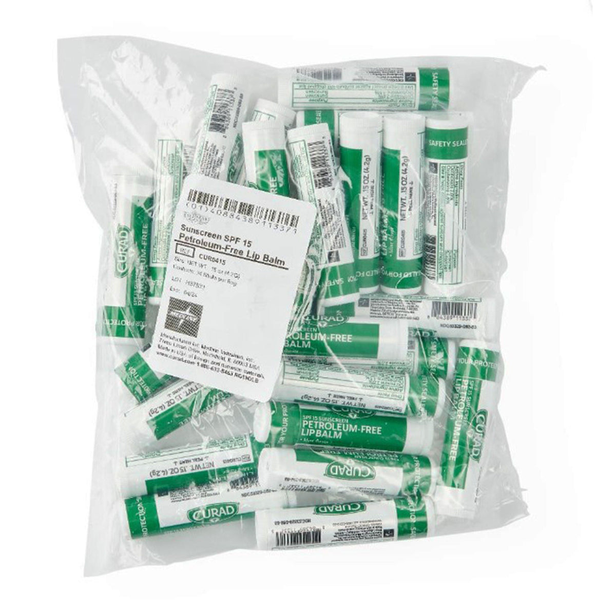 Balm, Curad Lip Petro Free Spf15 (600/Cs) Medlne, 600/Cs
