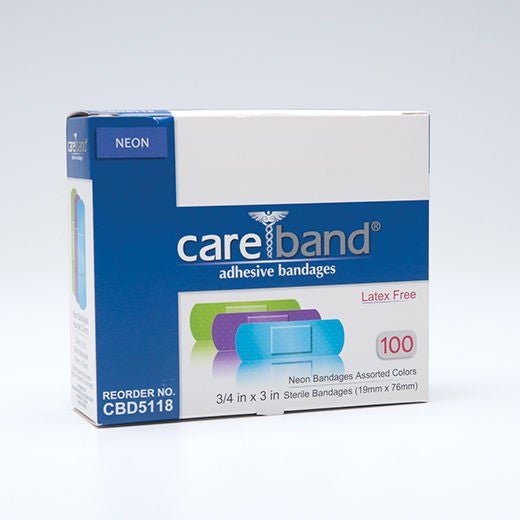 Careband™ Neon Adhesive Strip, 3/4 X 3 Inch, 1200/Cs