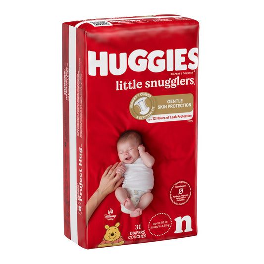 Huggies® Little Snugglers Diaper, Newborn, 124/CS