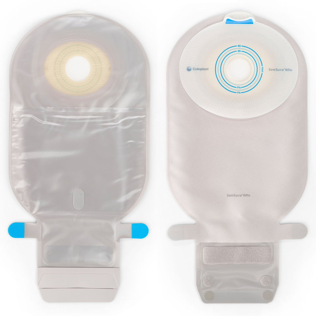 Sensura® Mio Flat 1-Piece Transparent Ostomy Pouch, 38Mm Stoma, 10/Bx
