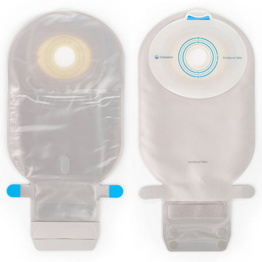 Sensura® Mio Flat 1-Piece Transparent Ostomy Pouch, 38Mm Stoma, 10/Bx