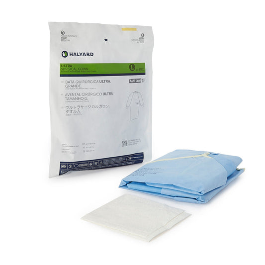Halyard Ultra Nonreinforced Surgical Gown with Towel, Large, 32/CS