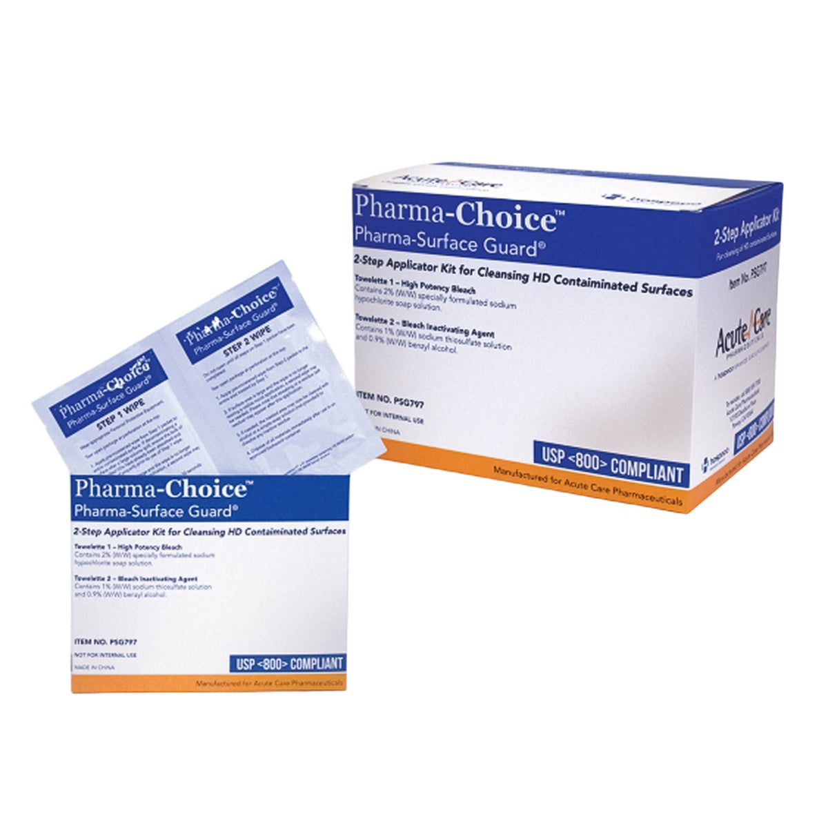 Wipe Kit, Chemo Pharma-Surfaceguard 2Step (15/Bx), 15/Bx