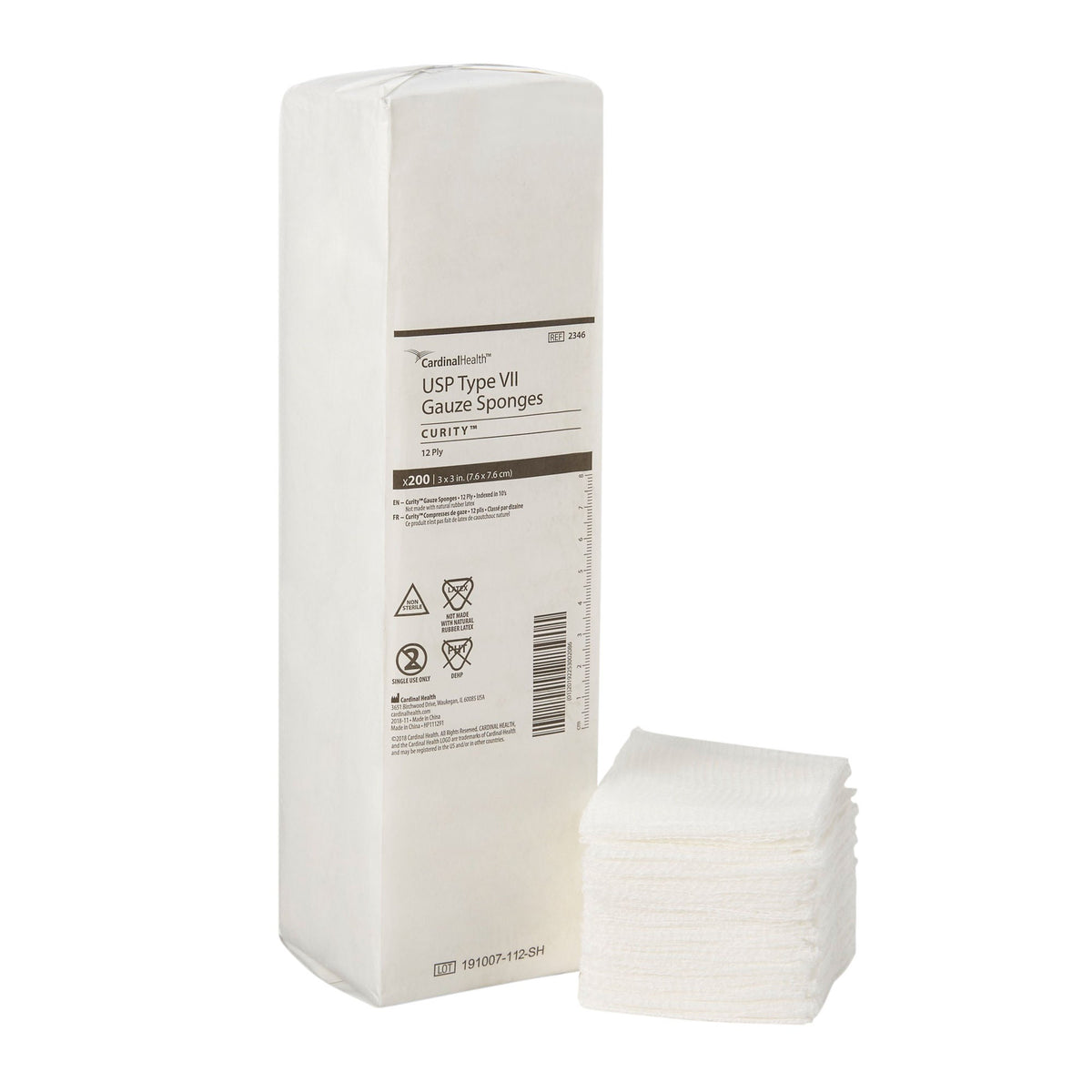 Curity™ Usp Type Vii Gauze Sponge, 3 X 3 Inch, 12-Ply, 4000/Cs