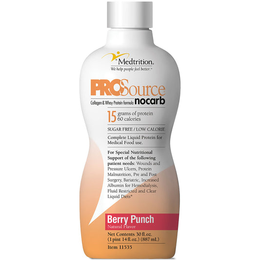 ProSource NoCarb™ Berry Punch Collagen and Whey Protein Formula, 32-ounce Bottle, 1/EA