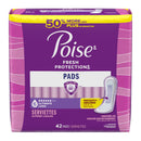 Poise® Fresh Protection Pads for Light Bladder Leaks, Ultimate Long, 84/CS