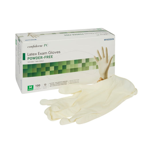 Mckesson Confiderm® Latex Exam Glove, Medium, Ivory, 1000/Cs