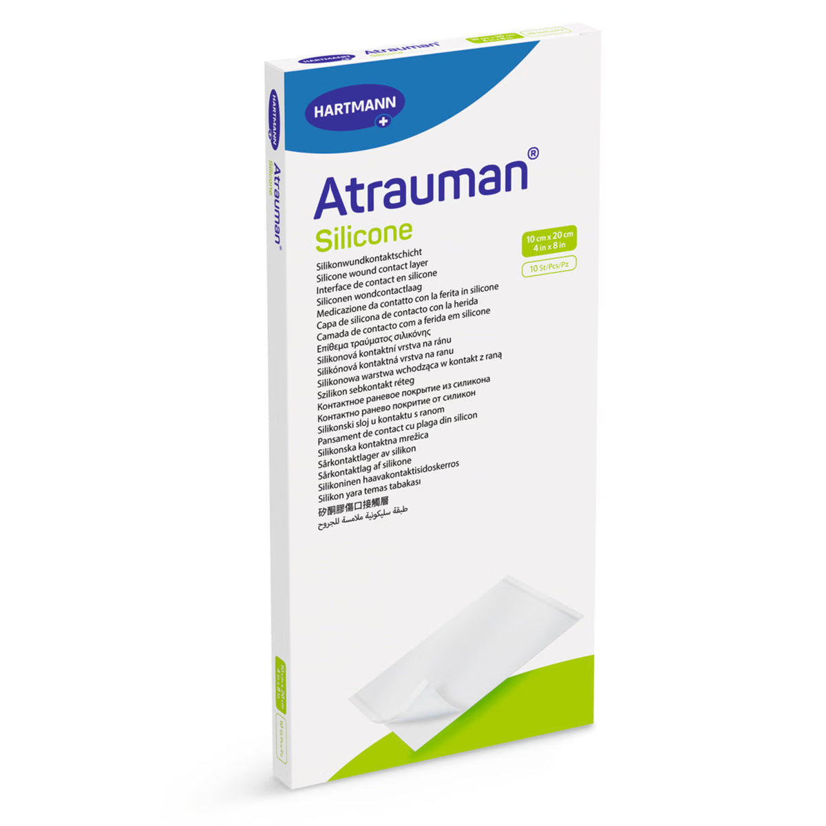 Atrauman® Silicone Sterile Wound Contact Layer Dressing, 4 x 8 Inch, 10/BX