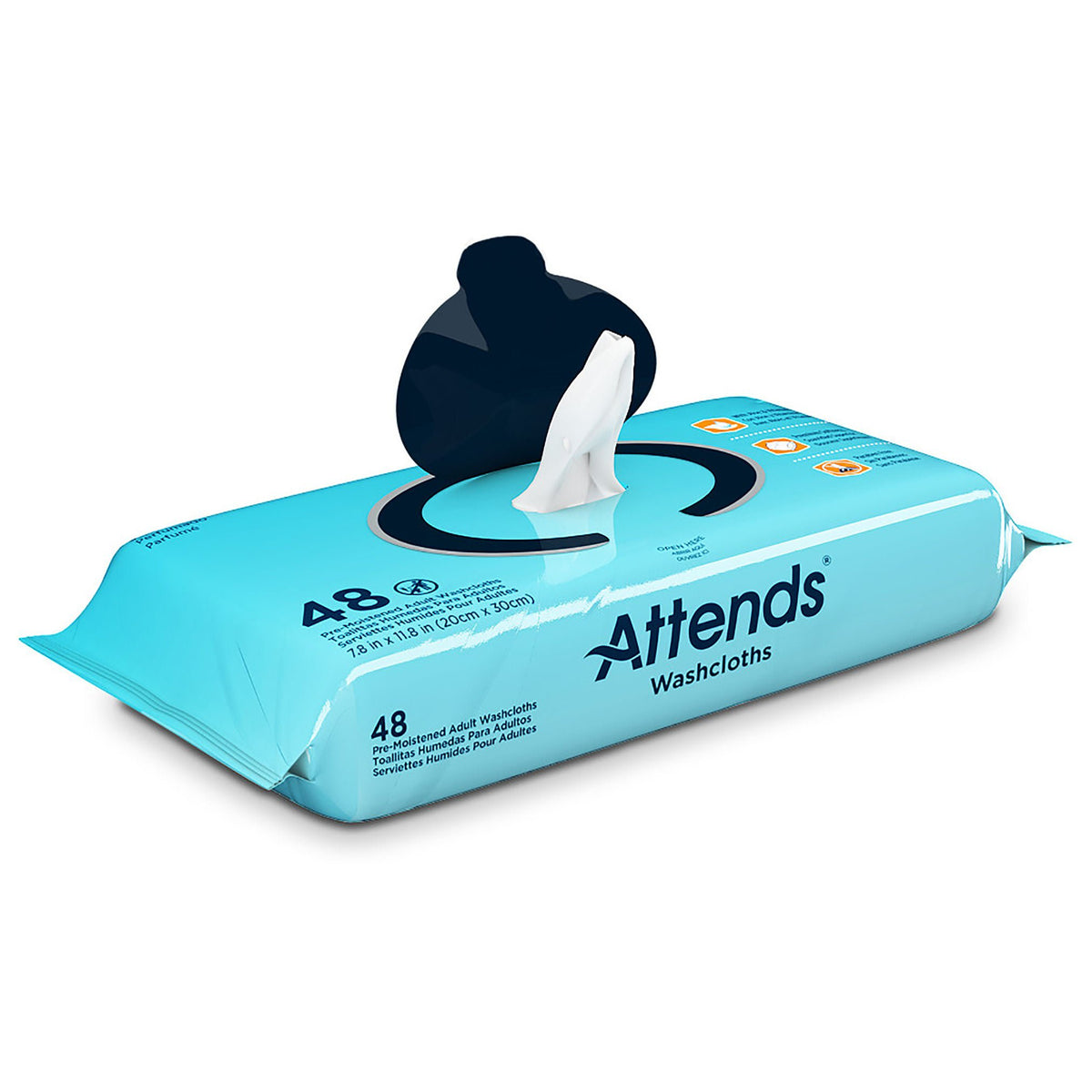 Attends® Scented Personal Cleansing Wipes With Aloe And Vitamin E, 12/Cs