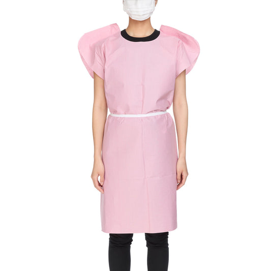 Mckesson Exam Gown, Large, Mauve, 50/Cs