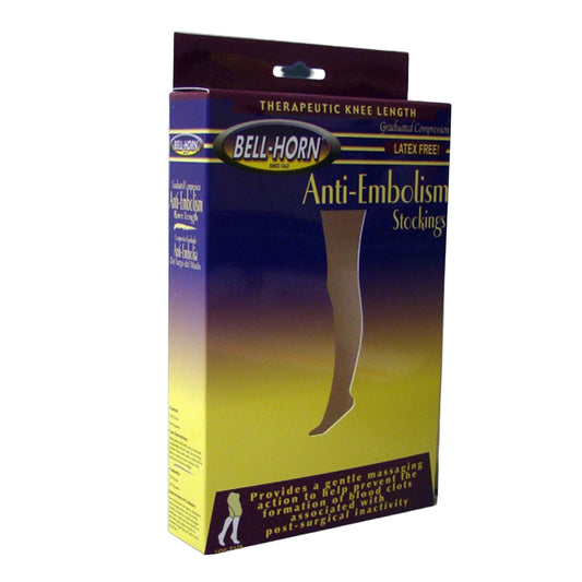 Bell-Horn® Knee Length Anti-Embolism Stockings, Large, Black, 1/Pr