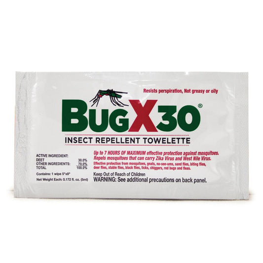 Bugx® 30 Insect Repellent Towelettes With Deet, 50/Cs