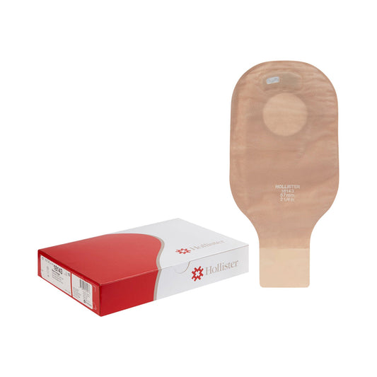 New Image™ 18143 2-Piece Beige Ostomy Pouch, Pre-cut to Fit 57 mm Stomas, Red, 10/BX