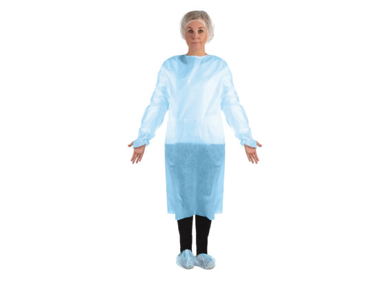 Amd Medicom Impervious Gowns Gown Blu L Impervious Coatedpp And Chemo 10/Pk 10Pk/Cs -A69954 - BriteSources