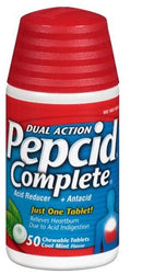 PEPCID® COMPLETE CHEWABLE TABLETS COOL MINT, SOLD AS 36/CASE JOHNSON 48885000