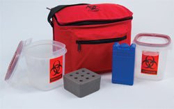 Deluxe Insulated Biohazard Specimen Transport System, 1/Ea