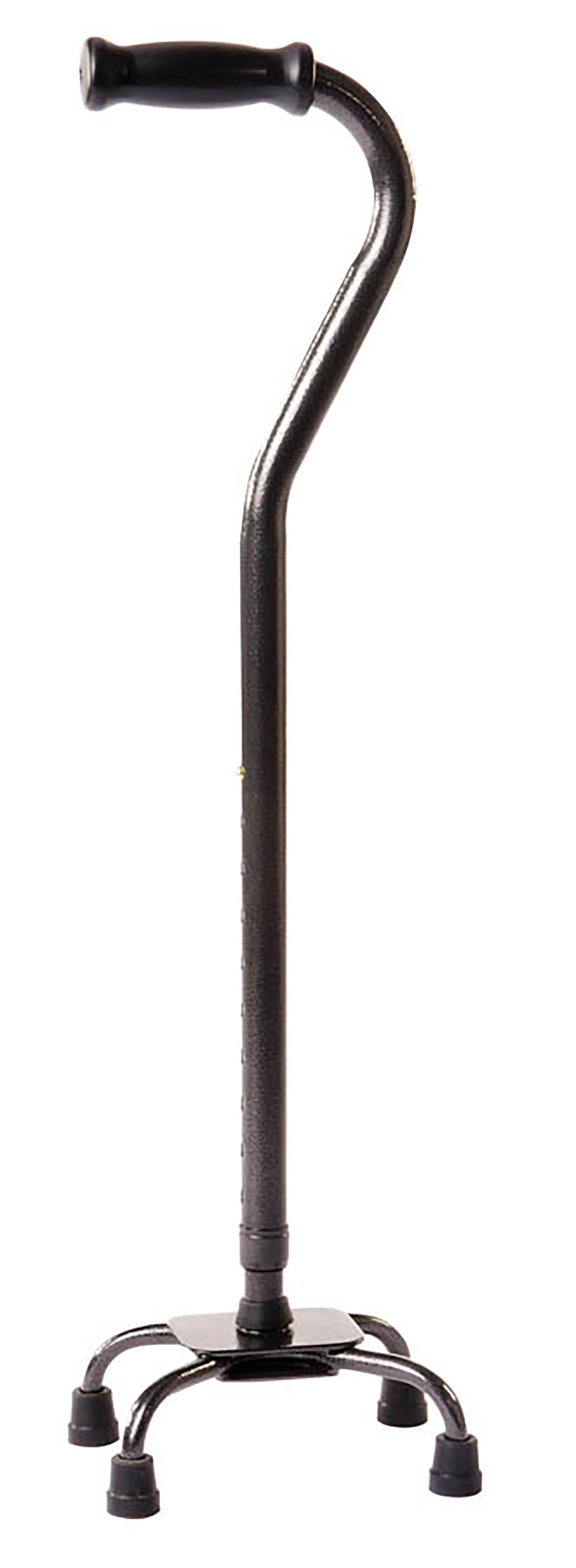 Carex® Heavy Duty Small Base Xtra Quad Cane, Black, 1/Ea