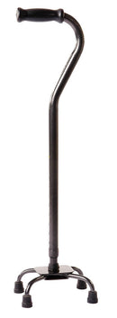 Carex® Heavy Duty Small Base Xtra Quad Cane, Black, 1/EA