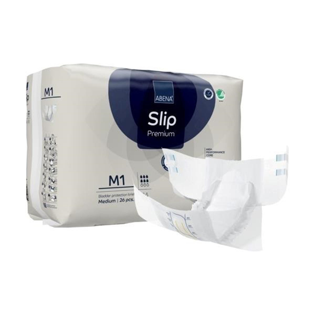 Abena® Slip Premium M1 Incontinence Brief, Medium, 26/Pk