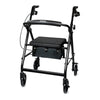 McKesson Folding Aluminum Four-Wheel Rollator, Black, 1/EA
