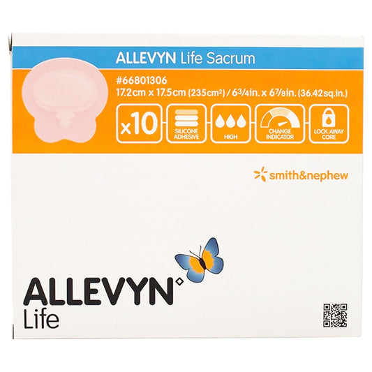 Allevyn Life Sacrum Foam Dressing, 17.2 X 17.5 Centimeters, 10/Bx