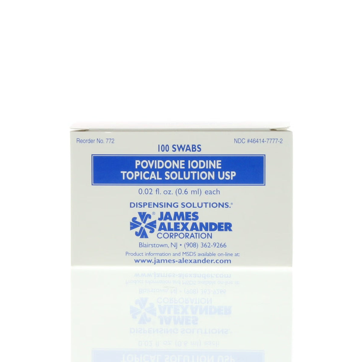 James Alexander Corporation Povidone Iodine Swabs, 100/BX