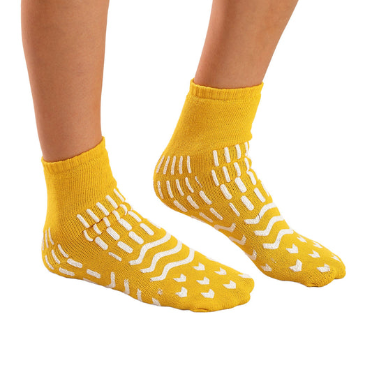 Confetti Treads® Risk Management Patient Safety Footwear, Yellow, Large, 48/CS