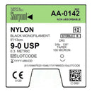 9/0 NYLON SUTURE, BLACK MONO, 5"/13CM, DR5, 5MM 3/8 CIRCLE, 12/BX, SOLD AS BOX SURGICAL 71