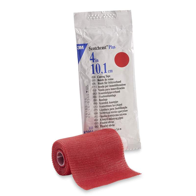 3M™ SCOTCHCAST™ PLUS RED CAST TAPE, 4 INCH X 4 YARD, SOLD AS 10/CASE SOLVENTUM 82004R