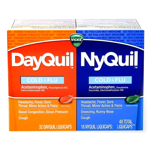 Vicks DayQuil/NyQuil Cold & Flu LiquiCaps 48/CARTON -32390001452