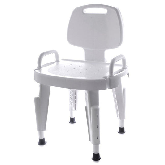 Maddak Adjustable Shower Seat With Arms And Back, 1/Ea