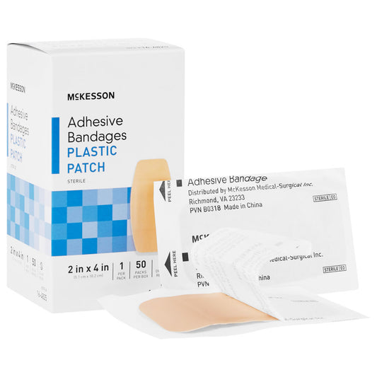 Mckesson Tan Adhesive Strip, 2 X 4 Inch, 24/Cs
