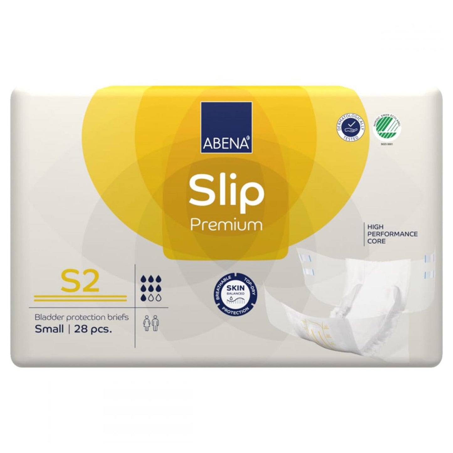 Abena Slip Premium S2 Incontinence Brief, Small 28/PACK -1000021281