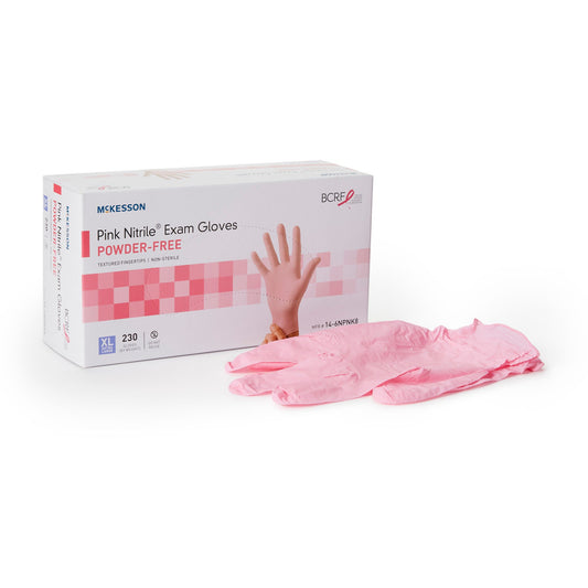 Mckesson Pink Nitrile® Nitrile Exam Glove, Extra Large, Pink, 230/Bx