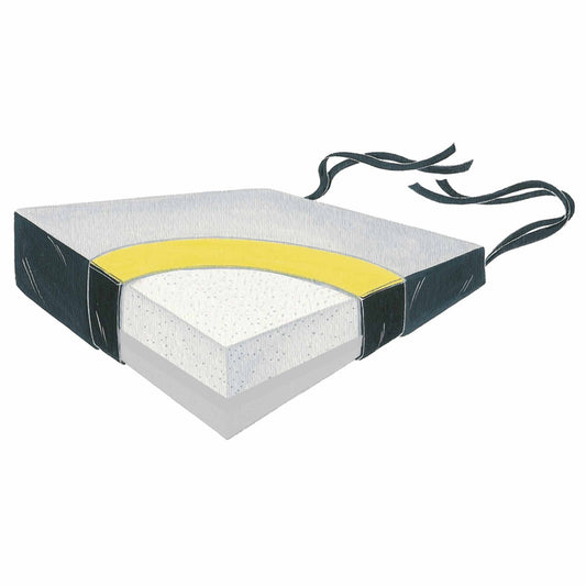 Skil-Care™ Wheelchair Wedge Seat Cushion, 18 X 16 X 4 Inch, Black, 1/Ea