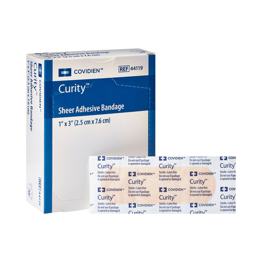 Curity™ Sheer Adhesive Strip, 1 X 3 Inch, 3600/Cs