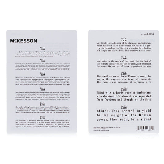Mckesson Jaeger Eye Test Chart, 5/Bg