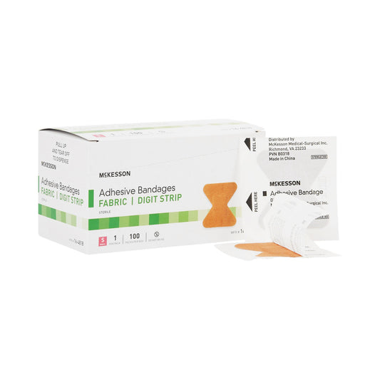 Mckesson Fingertip Tan Adhesive Strip, Small, 2400/Cs