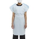 GRAHAM MEDICAL PATIENT EXAM GOWN, MEDIUM/LARGE, BLUE, SOLD AS 50/CASE GRAHAM 70229N