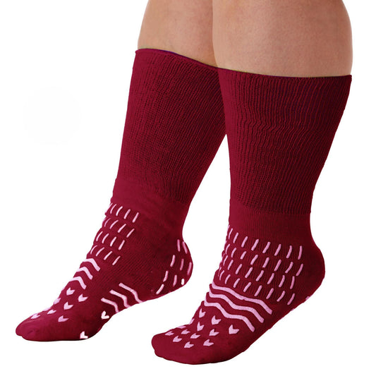 Confetti Treads® Risk Management Patient Safety Footwear, Red, 5X-Large, 48/CS