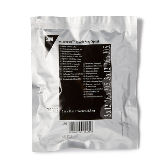 3M™ Scotchcast™ Quick Step Double Sided Felt Padded Splint, 3 X 12 Inch, 10/Cs
