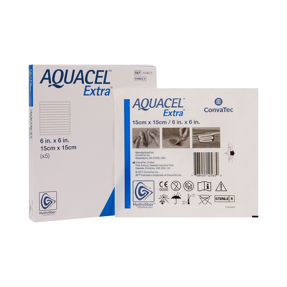 Aquacel® Extra™ Gelling Fiber Wound Dressing, 6 x 6 Inch, 1/EA