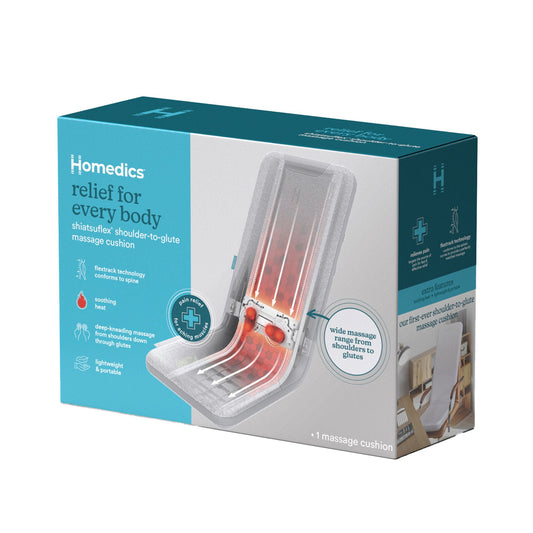 Homedics® Relief for Every Body shiatsuflex Shoulder-to-Glue Massage Cushion, 1/EA