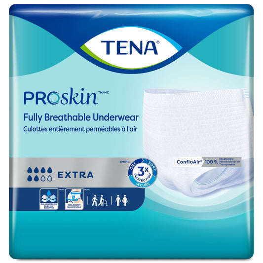 Tena® Proskin Extra™ Fully Breathable Absorbent Underwear, 2X-Large, 12/Bg