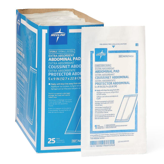 Pad, Abdominal Str 5"X9" (25/Bx 16Bx/Cs) Medlne, 400/Cs