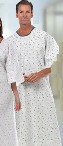 REUSABLE PATIENT EXAM GOWN, MEDIUM / LARGE, LIGHT BLUE, SOLD AS 1/EACH FASHION 744-L