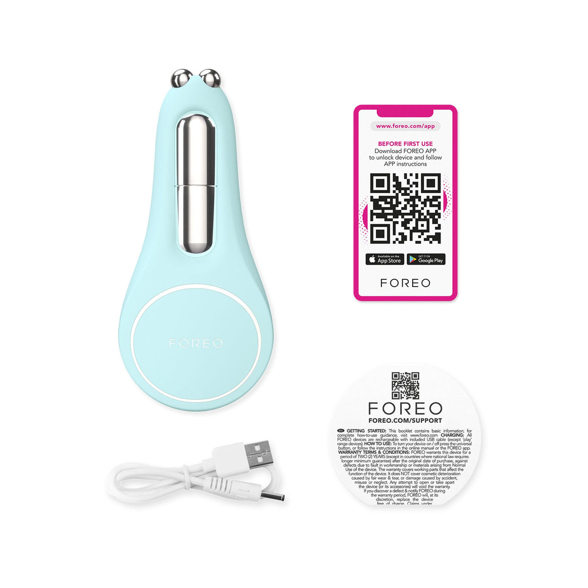 BEAR™ 2 Eyes & Lips Microcurrent Line Smoothing Device, Arctic Blue, 1/EA